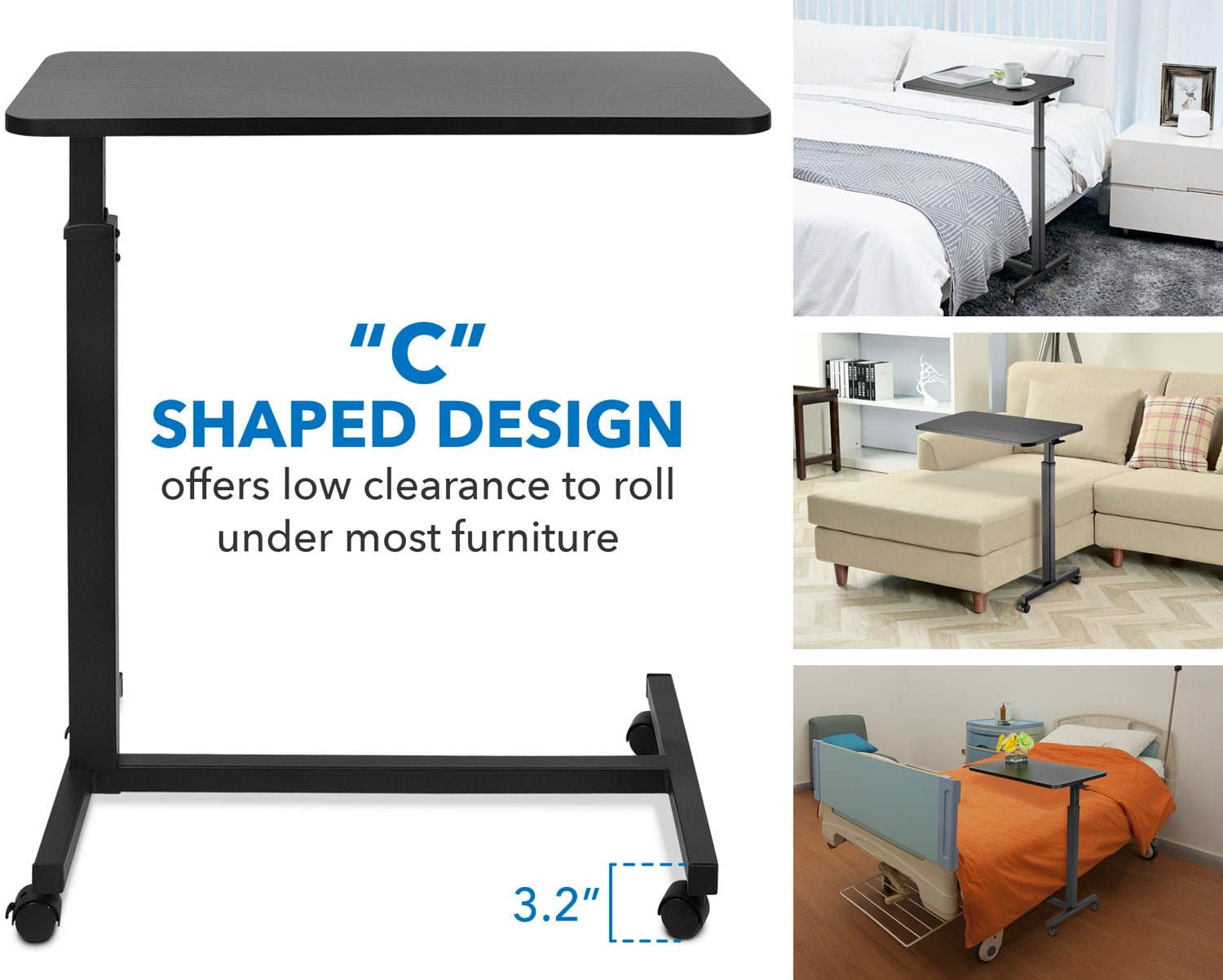 Rolling Over Bed Table - Mount-It!