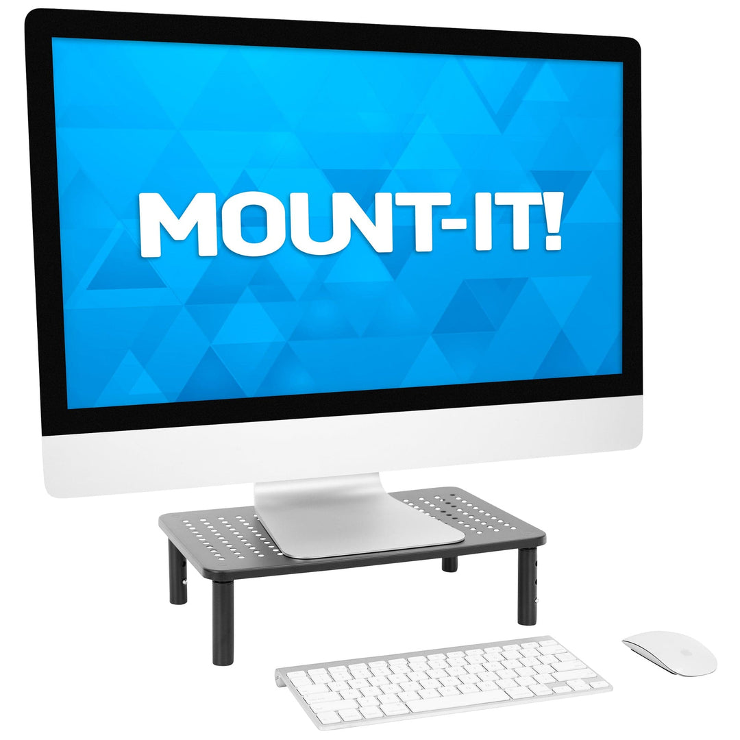 Set of 2 Adjustable Monitor Risers - Mount-It!