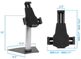 Silver Tablet Stand - Universal Tablet Stand with Lock - Mount-It! - MI-3785