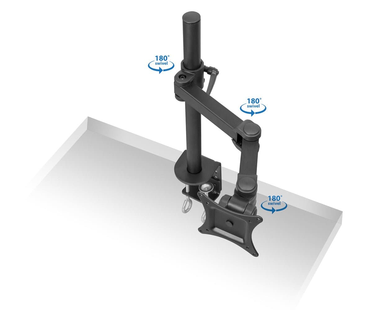 Single Arm Articulating Monitor Desk Mount - Mount-It!