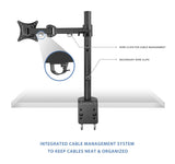 Single Arm Articulating Monitor Desk Mount - Mount-It!