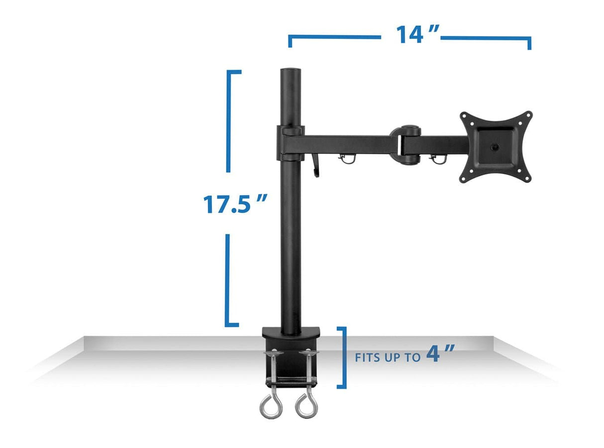 Single Arm Articulating Monitor Desk Mount - Mount-It!