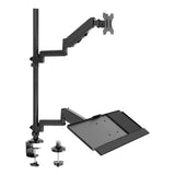 Single Monitor Sit-Stand Desk Mount with Keyboard Tray - Mount-It!