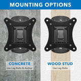 Single Stud Tilt and Swivel TV Wall Mount - Mount-It!