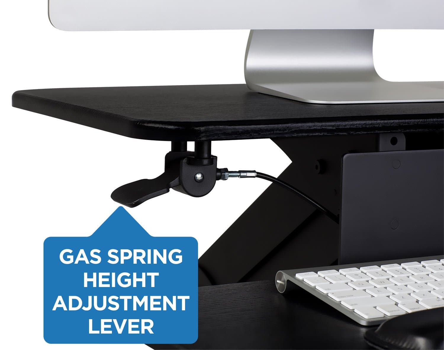 Sit-Stand Desk Converter w/Gas Spring Arm - Mount-It!