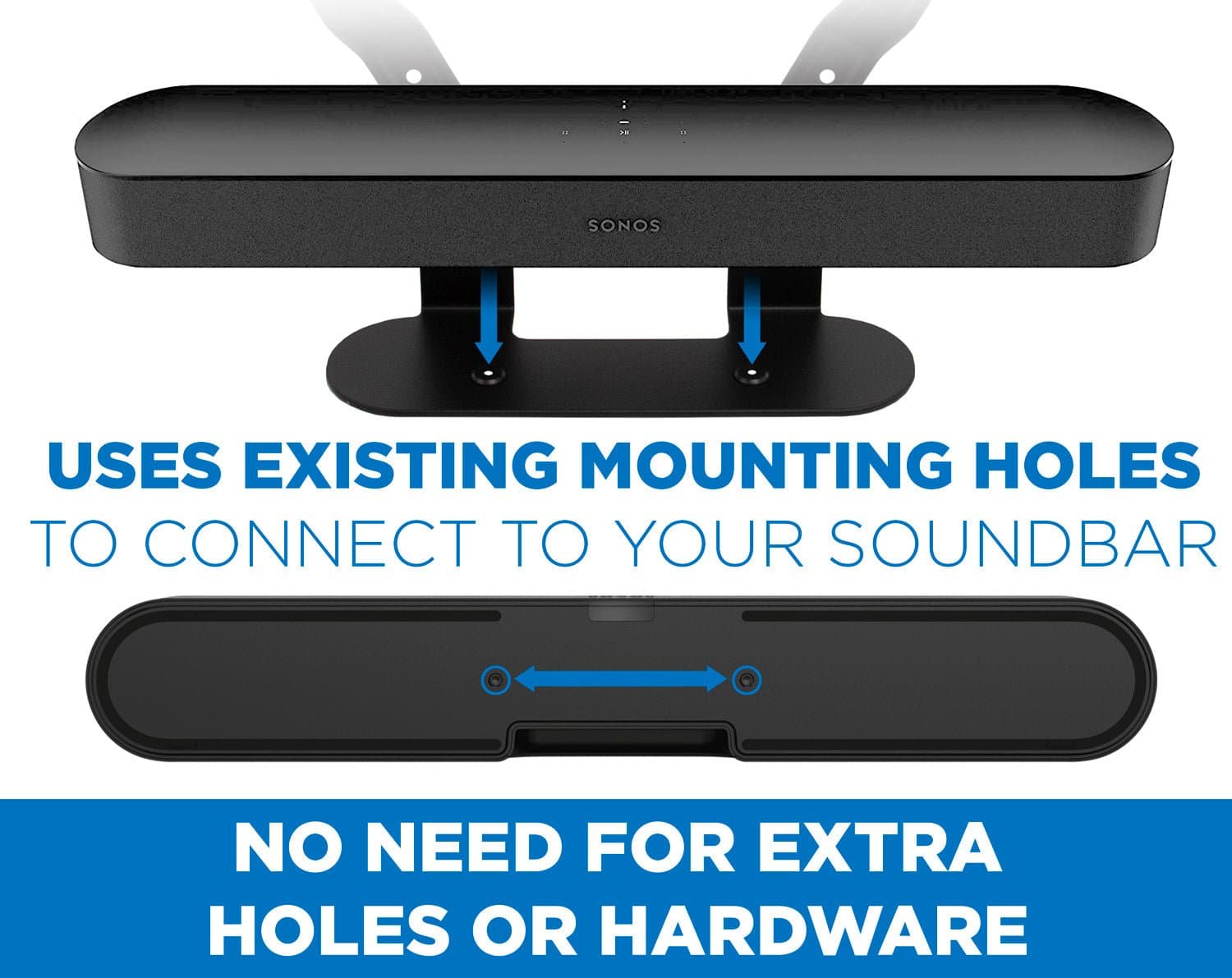 Sound Bar TV Mounting Shelf for Sonos Beam - Mount-It!