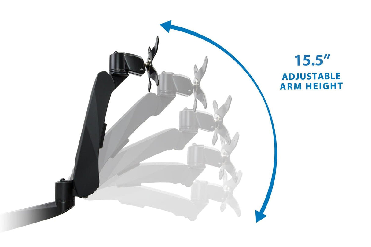 Spring Arm Dual-Segmented Single Monitor Mount - Mount-It!