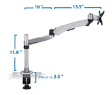 Spring Arm Dual-Segmented Single Monitor Mount - Mount-It!