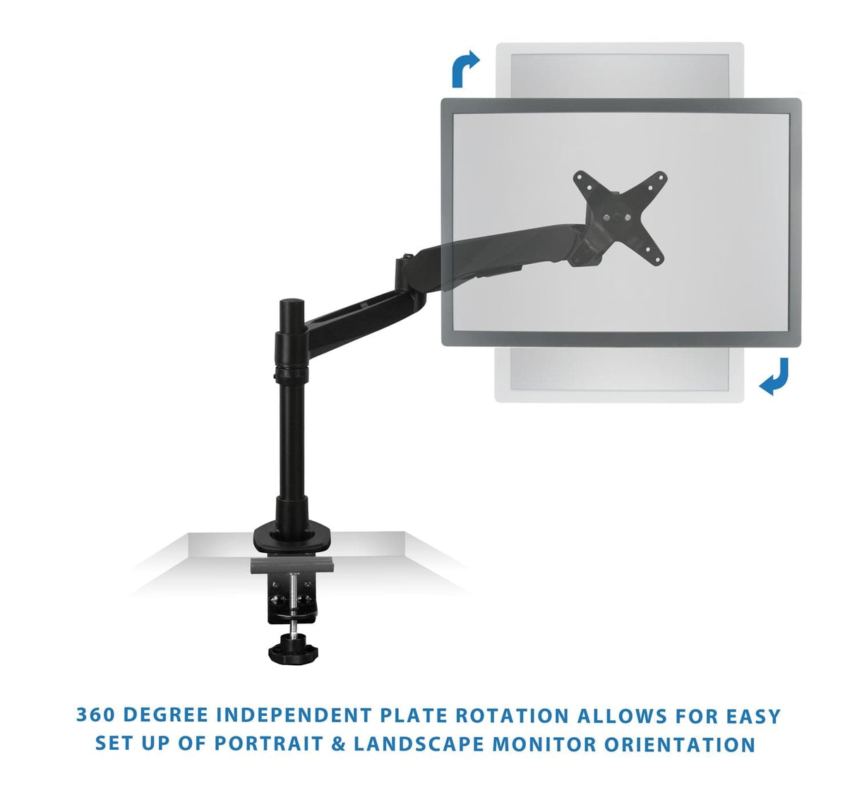 Spring Arm Dual-Segmented Single Monitor Mount - Mount-It!