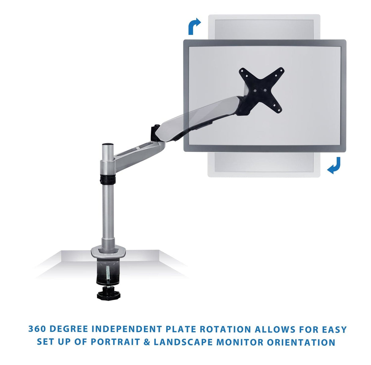 Spring Arm Dual-Segmented Single Monitor Mount - Mount-It!