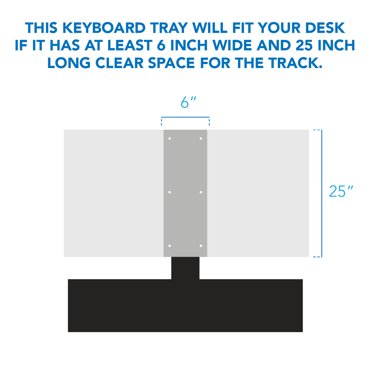 Standing Keyboard and Mouse Platform With Ergonomic Wrist Rest Pad - Mount-It!