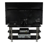 Three Tempered Glass Shelf TV Stand - Mount-It!