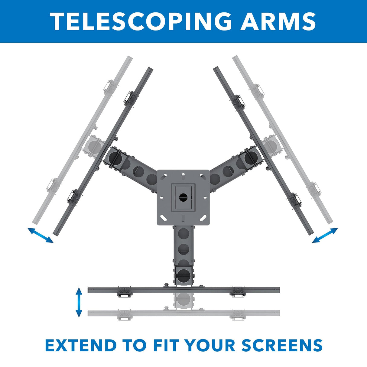 Triple TV Display Ceiling Mount - Mount-It!