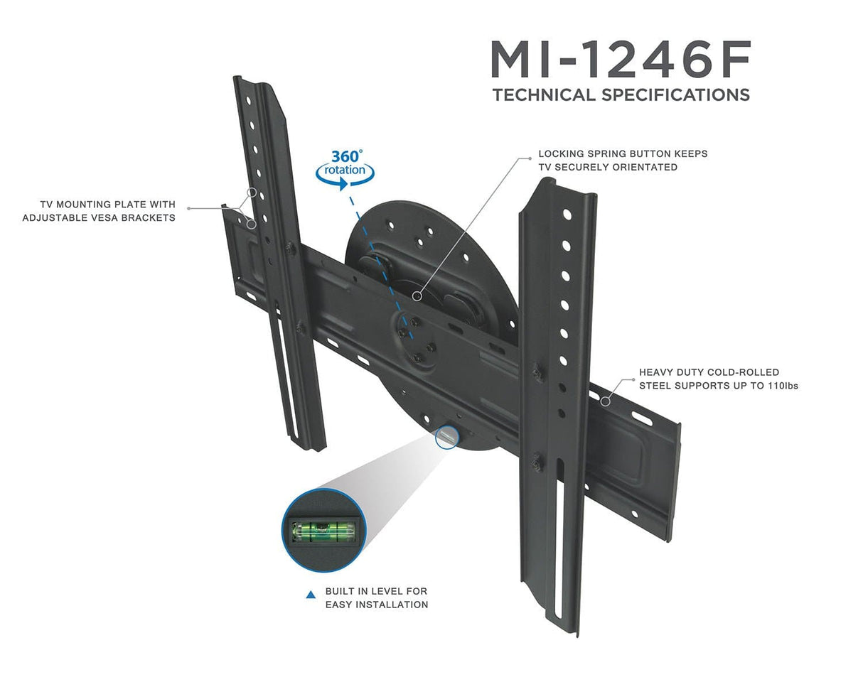 TV Wall Mount With Full 360 Degree Rotation - Mount-It!