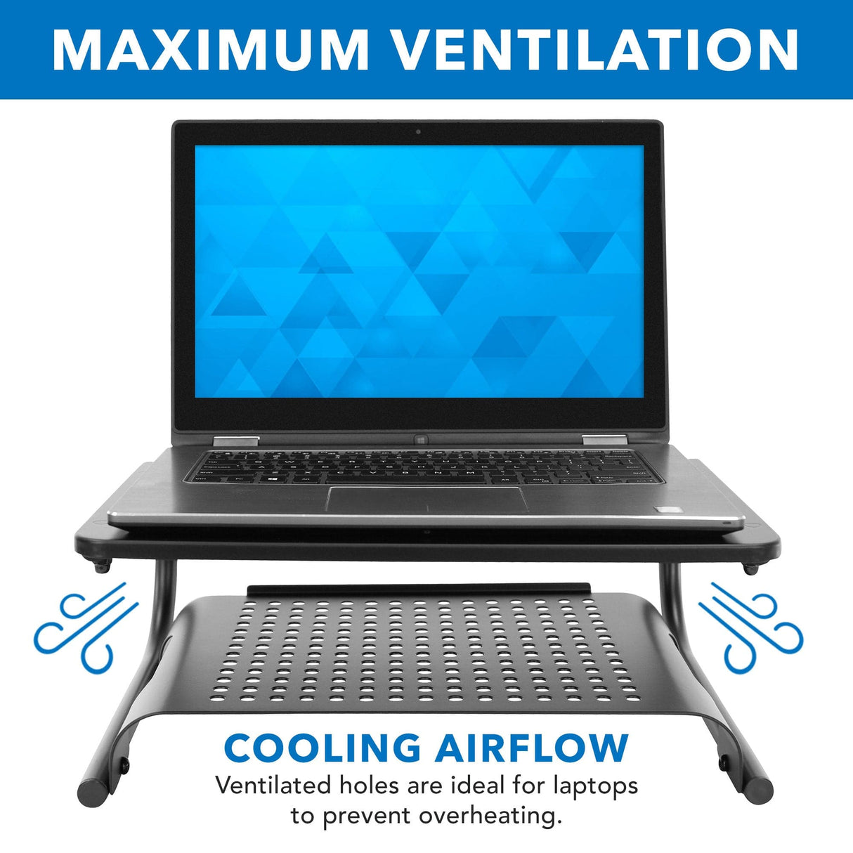 Two Tier Monitor Stand with Shelf - Mount-It!