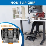 Under Desk Office Footrest with 3-Level Height Adjustment and Rolling Massaging Surface | 17 x 13 Inches - Mount-It!