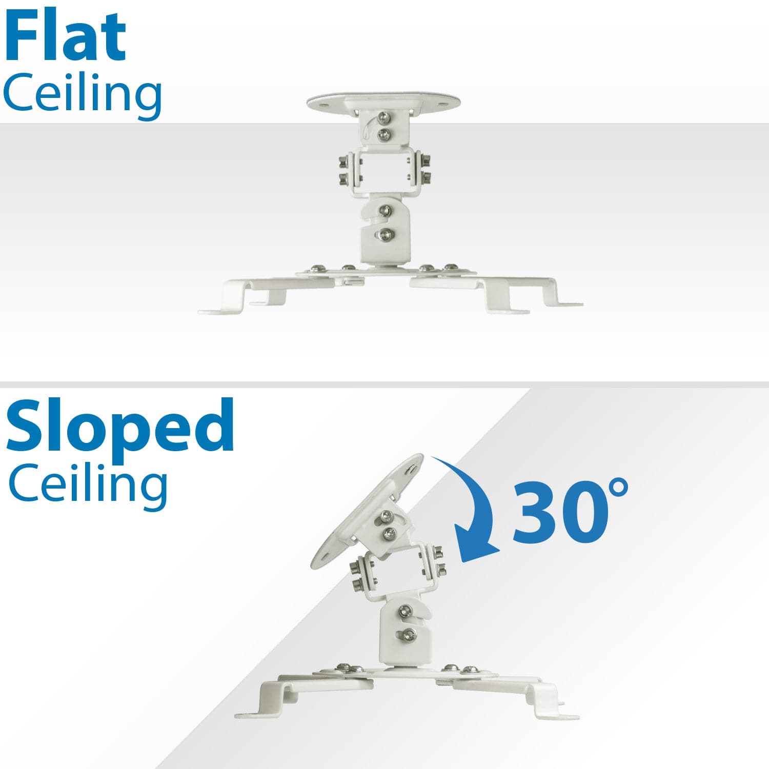 Universal Projector Ceiling Mount - White - Mount-It!