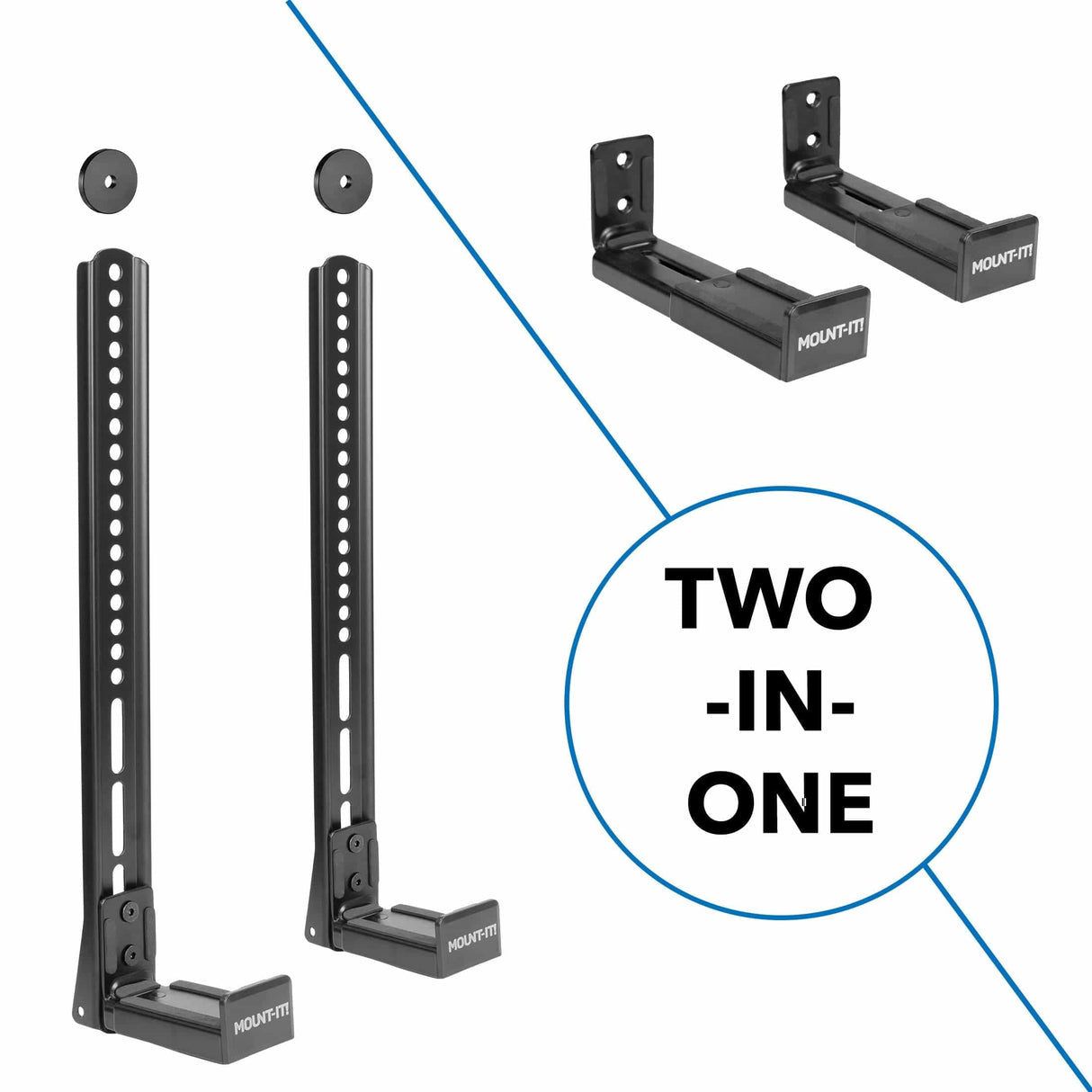 Speaker Mount - Universal Soundbar Mount Brackets for TV and Wall Installation - Mount-It! - MI-SB50