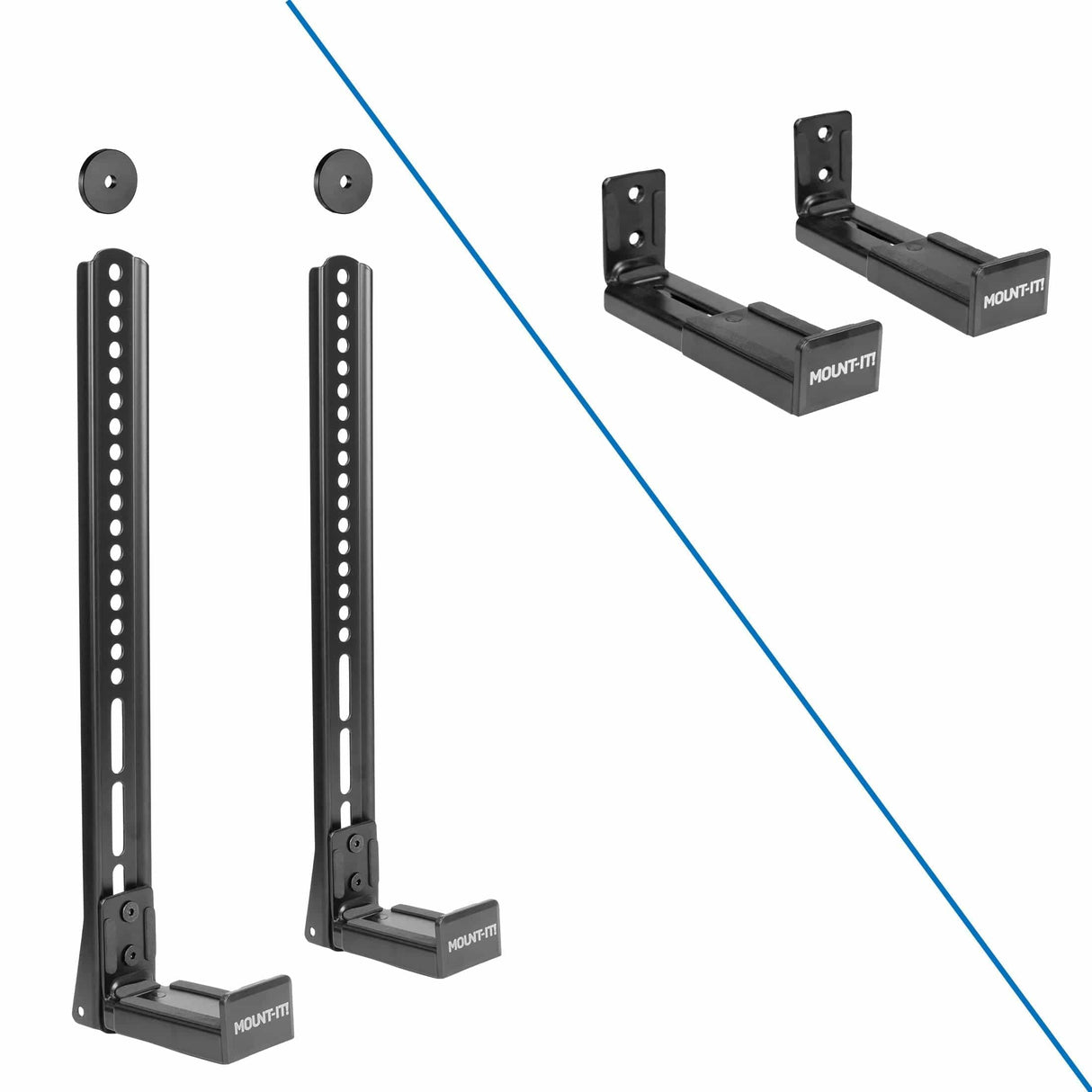 Speaker Mount - Universal Soundbar Mount Brackets for TV and Wall Installation - Mount-It! - MI-SB50