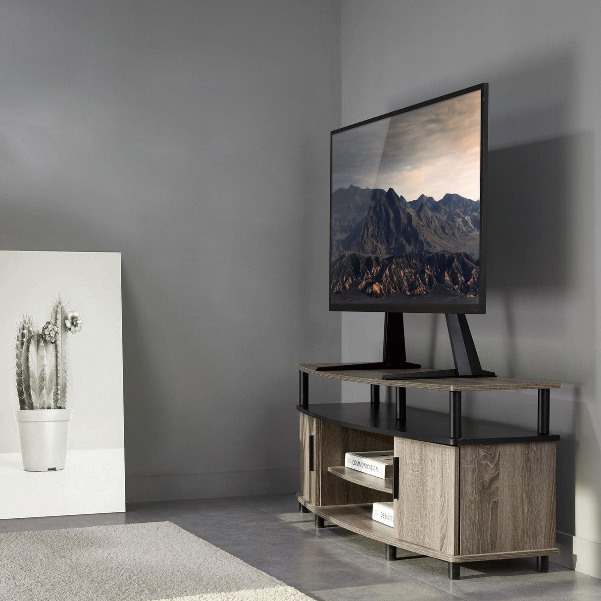 Universal Tilting Table Top TV Stand