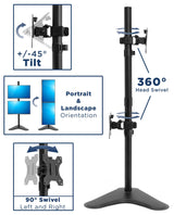 Vertical Dual Monitor Stand