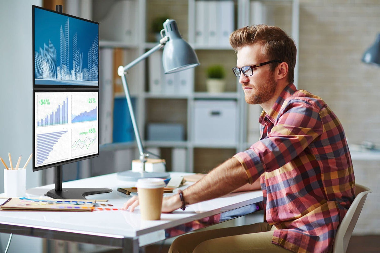 Vertical Dual Monitor Stand