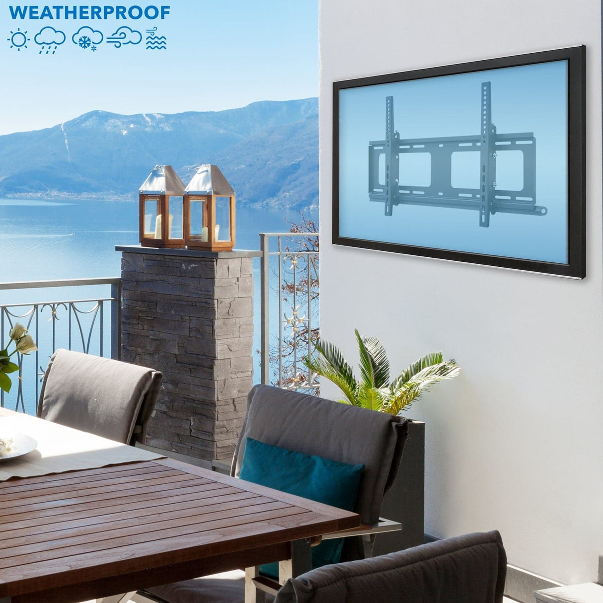 TV Mount - Weatherproof Outdoor TV Wall Mount - Mount-It! - MI-383